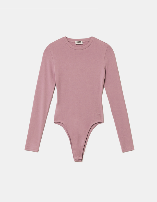 TALLY WEiJL, Pink Basic Long Sleeves Bodysuits for Women