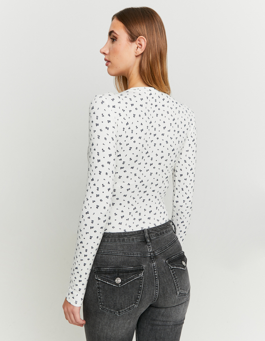 TALLY WEiJL, Body à Manches Longues Basique Imprimé Floral for Women