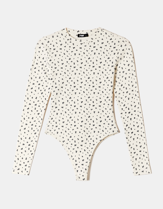 TALLY WEiJL, Body à Manches Longues Basique Imprimé Floral for Women