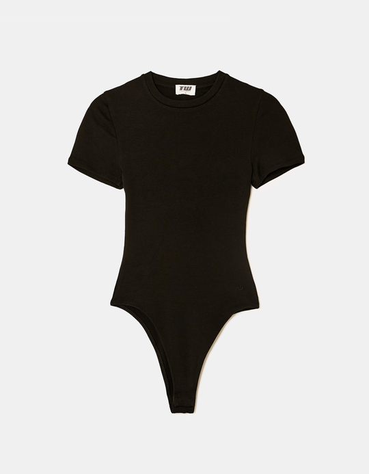 TALLY WEiJL, Schwarzer Basic Body mit kurzen Ärmeln for Women