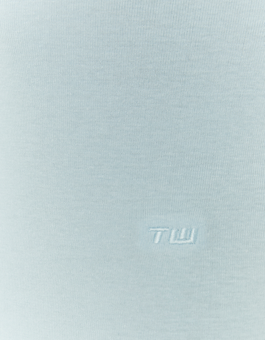 TALLY WEiJL, Blue Basic Short Sleeves Bodysuit for Women