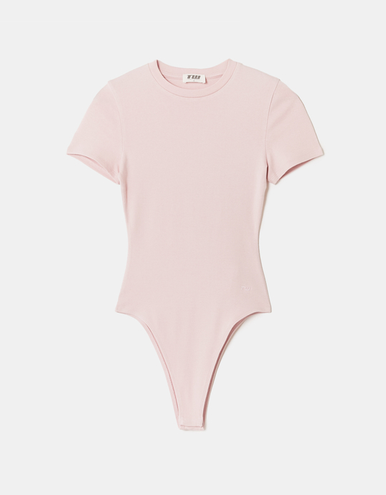 TALLY WEiJL, Pink Basic Short Sleeves Bodysuit for Women