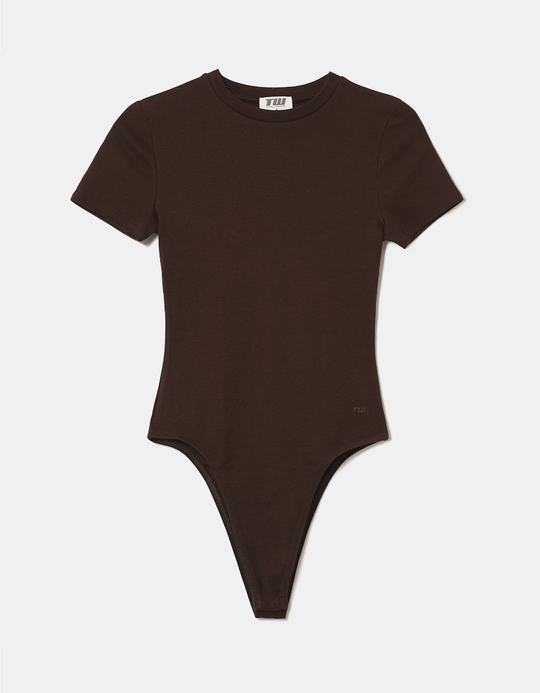 TALLY WEiJL, Brown Basic Bodysuit for Women