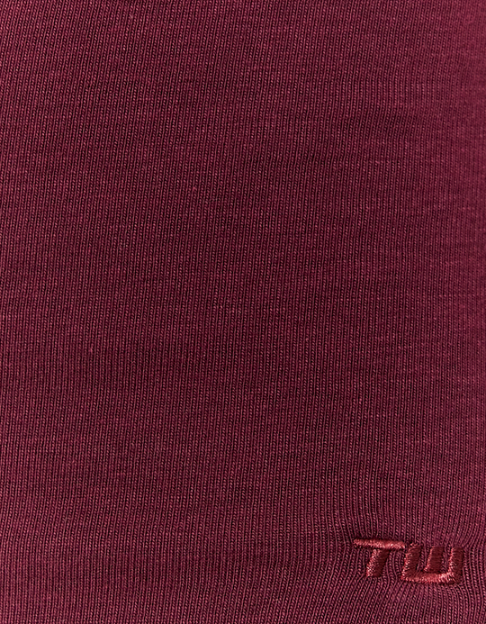TALLY WEiJL, Burgundy Basic Short Sleeve Bodysuit for Women