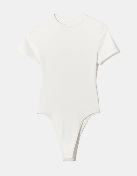 TALLY WEiJL, Weißer Basic Body mit kurzen Ärmeln for Women