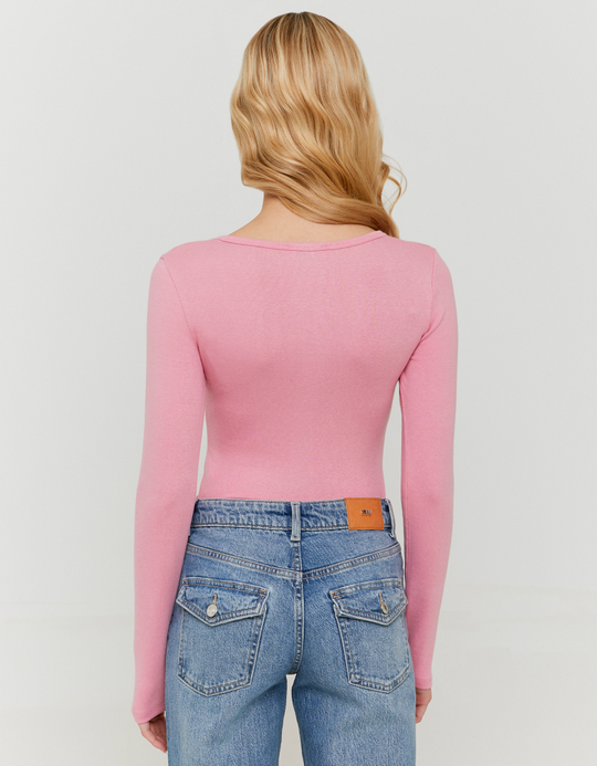 TALLY WEiJL, Body Rose à Manches Longues avec Boutons for Women