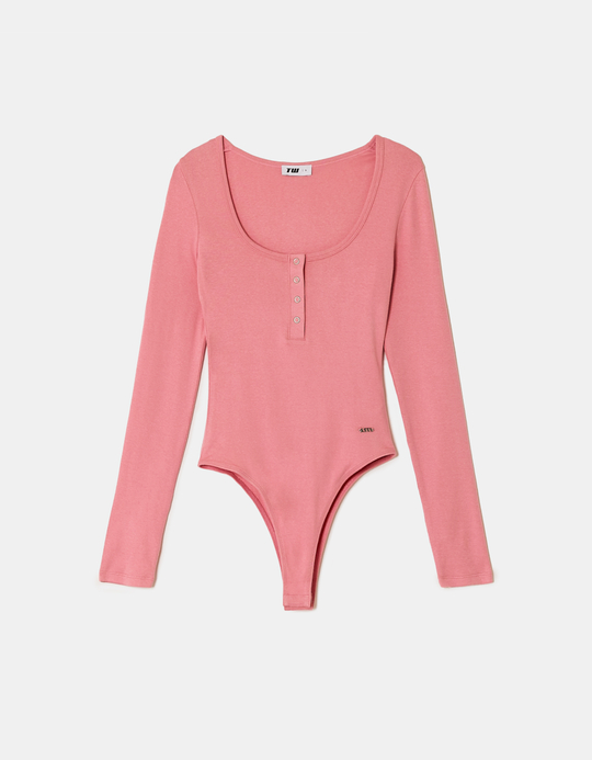 TALLY WEiJL, Body Rose à Manches Longues avec Boutons for Women