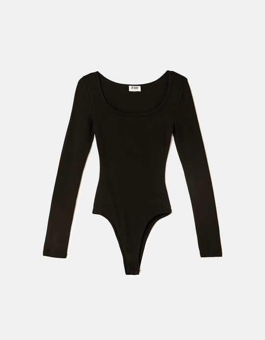 TALLY WEiJL, Black Basic Long Sleeves Bodysuit for Women