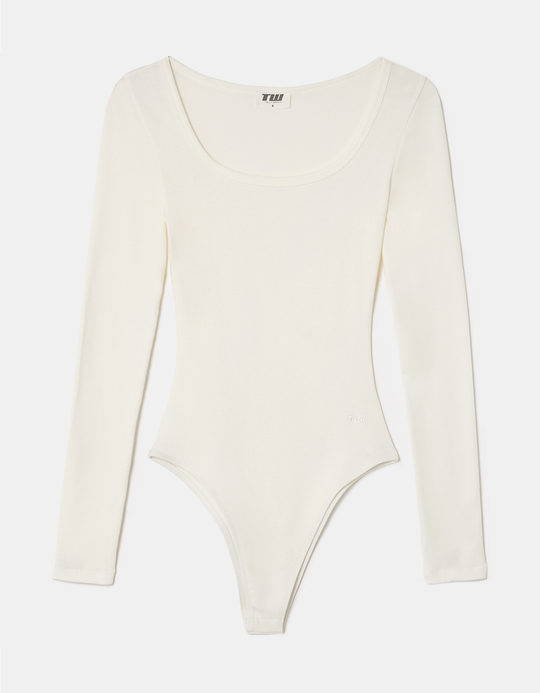 TALLY WEiJL, Body Basique Blanc à Manches Longues for Women