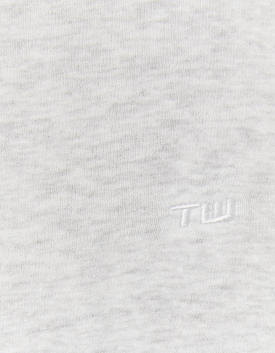 TALLY WEiJL, Body basic grigio a maniche corte for Women