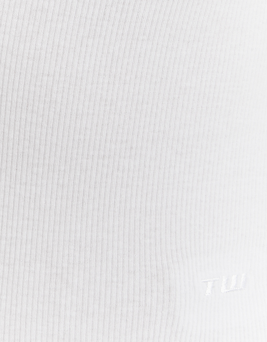 TALLY WEiJL, White V-Neck Bodysuit for Women