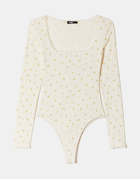 TALLY WEiJL, Bodysuit mit floralem Print & Spitzen-Details for Women