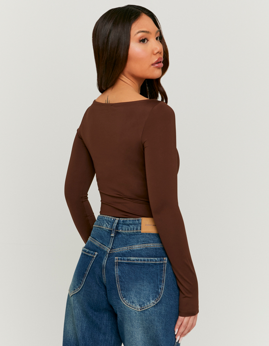 TALLY WEiJL, Brown Basic Bodysuit for Women
