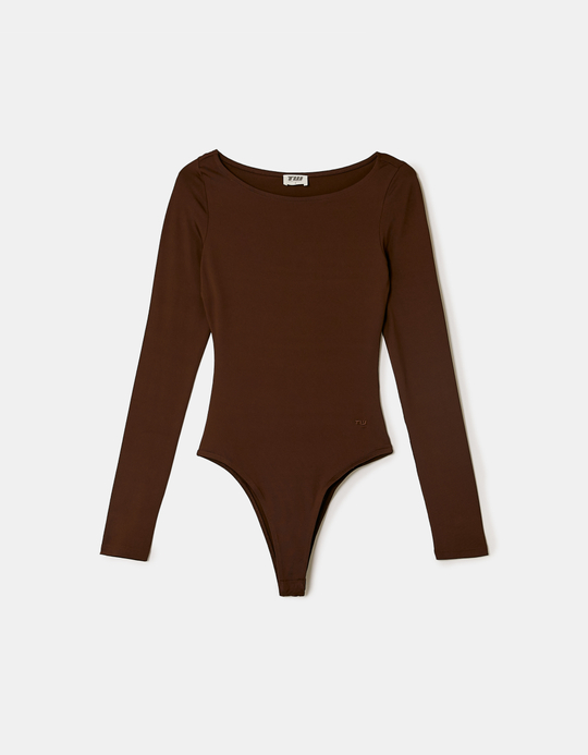 TALLY WEiJL, Brown Basic Bodysuit for Women