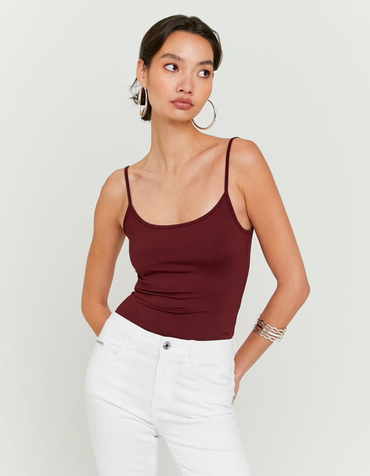 TALLY WEiJL, Basic Burgundy Bodysuit for Women