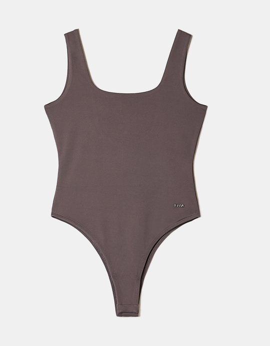 TALLY WEiJL, Grey Basic Bodysuit for Women