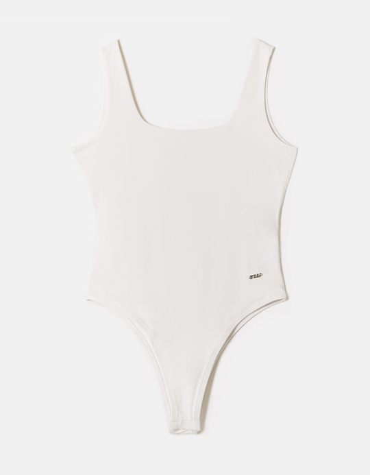 TALLY WEiJL, White Basic Bodysuit for Women