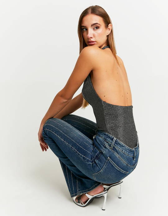 TALLY WEiJL, Body in Lurex Argento for Women
