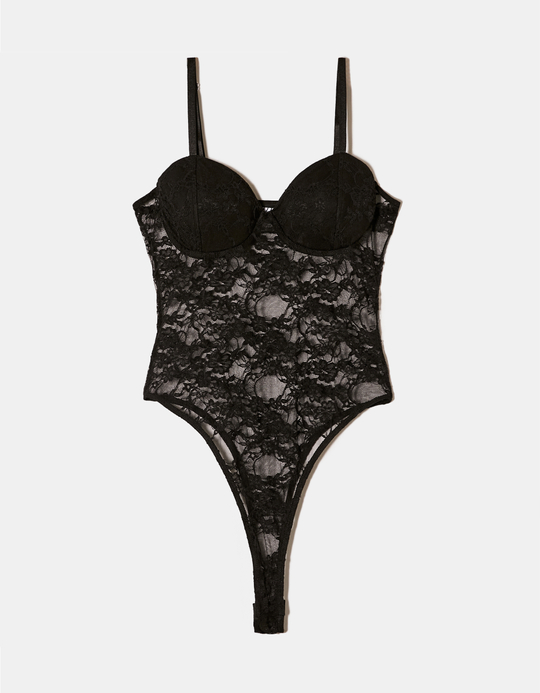 TALLY WEiJL, Body Nero in Pizzo for Women
