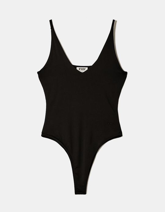 TALLY WEiJL, Black Basic Bodysuit for Women
