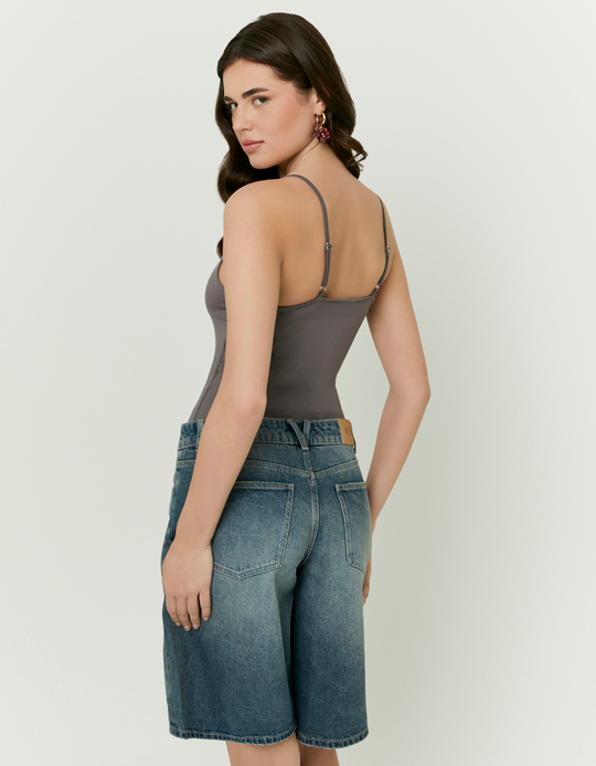 TALLY WEiJL, Grey Basic Bodysuit for Women