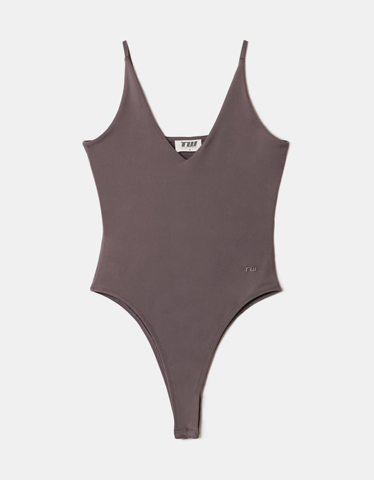 TALLY WEiJL, Grey Basic Bodysuit for Women