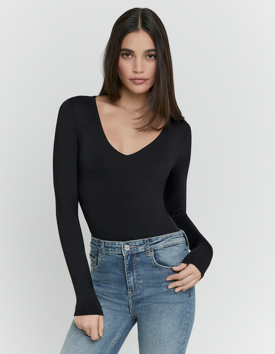 TALLY WEiJL, Body Basique Noir à Manches Longues for Women