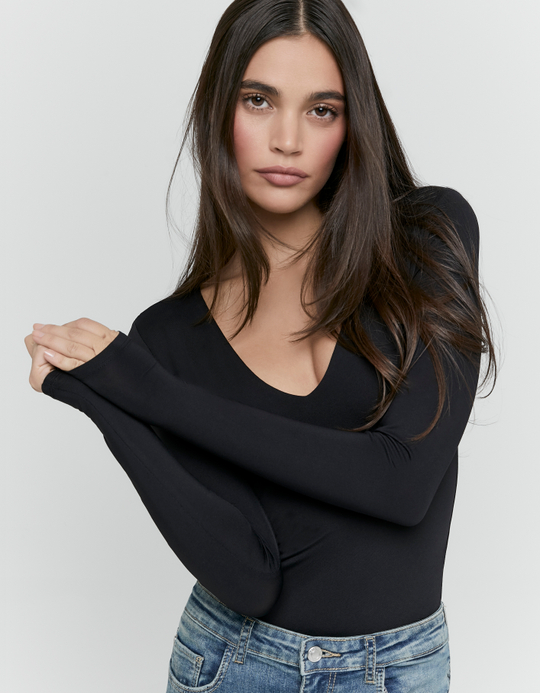 TALLY WEiJL, Body Basique Noir à Manches Longues for Women