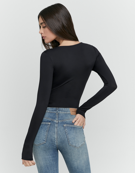 TALLY WEiJL, Body Basique Noir à Manches Longues for Women