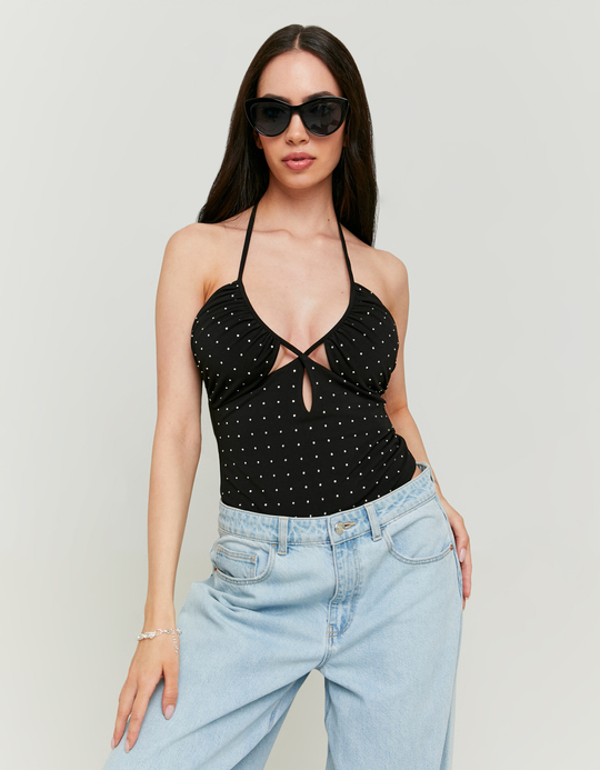 TALLY WEiJL, Body Noir de Soirée avec Strass for Women