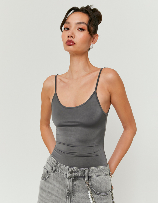 TALLY WEiJL, Basic Grey Bodysuit for Women