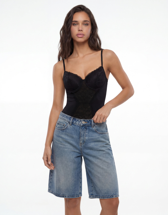 TALLY WEiJL, Schwarzer Spitzen Body for Women