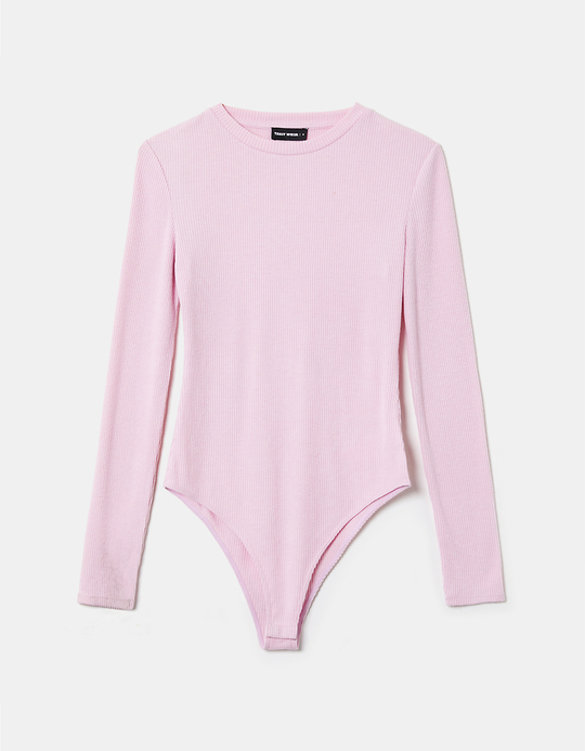 TALLY WEiJL, Pinker langärmliger Basic Bodysuit for Women