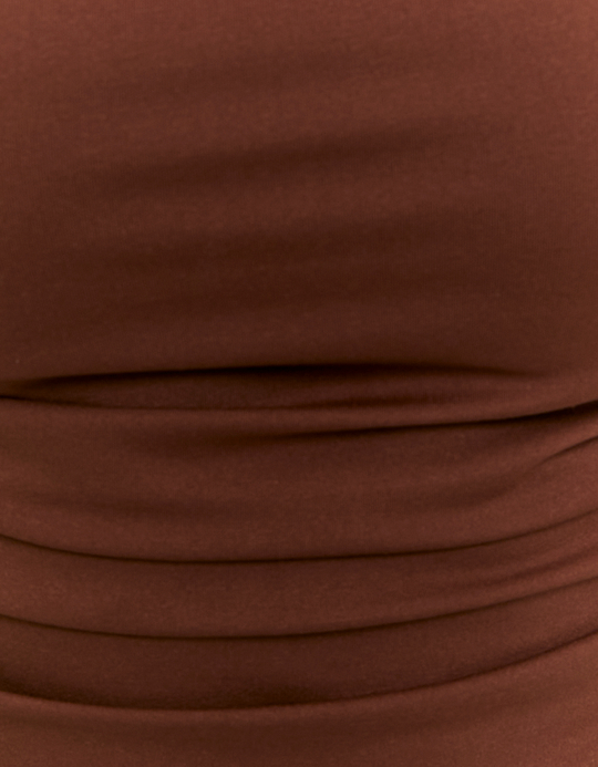 TALLY WEiJL, Brown Bodysuit with Boat Neckline for Women