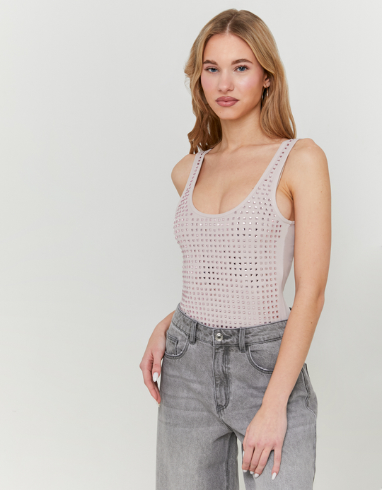 TALLY WEiJL, Body in Tulle con Strass for Women
