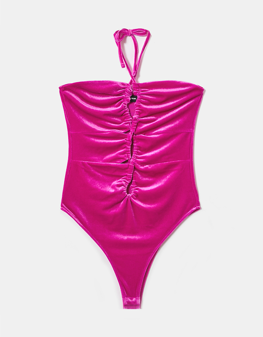 TALLY WEiJL, Pinker Cut Out Body aus Samt for Women