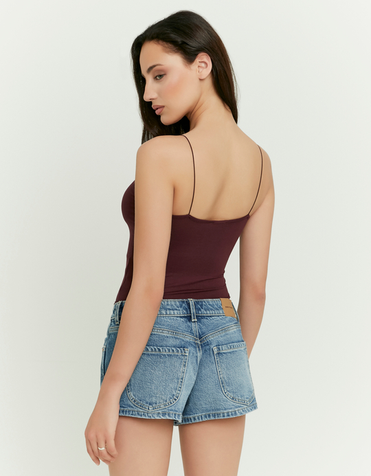 TALLY WEiJL, Burgundy Fitted Bodysuit for Women