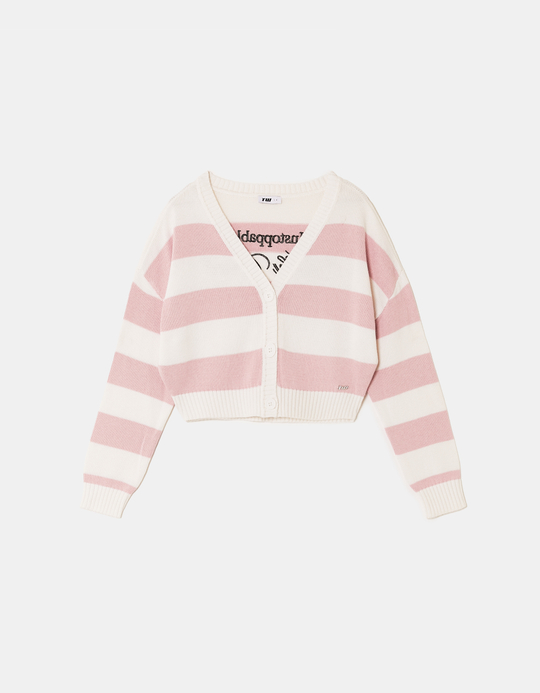 TALLY WEiJL, Cardigan Rayé Rose for Women