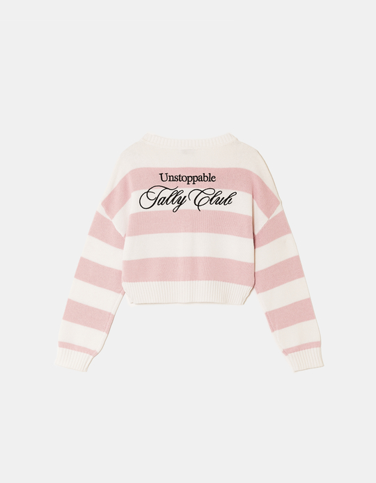 TALLY WEiJL, Cardigan Rayé Rose for Women