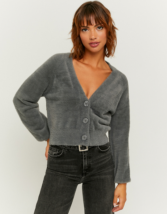 TALLY WEiJL, Cardigan Con Bottoni Grigio for Women