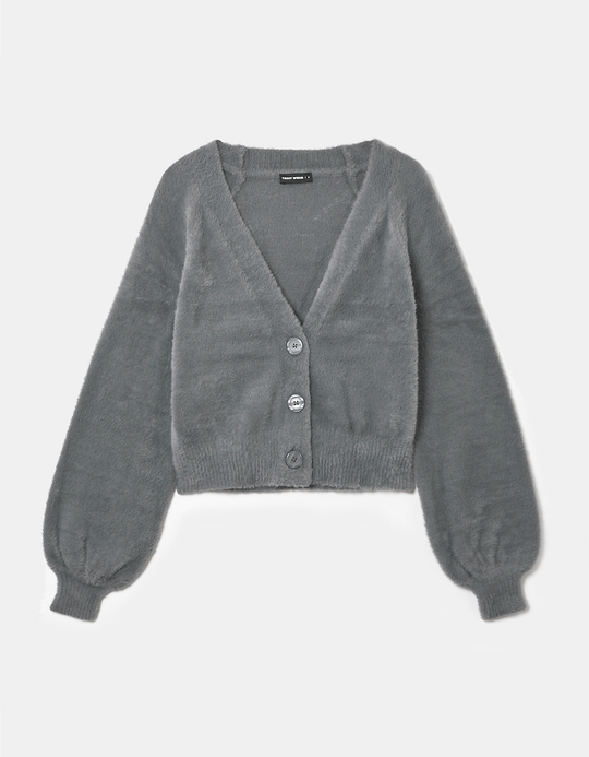TALLY WEiJL, Grauer Cardigan mit Knöpfen for Women