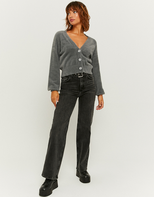 TALLY WEiJL, Grauer Cardigan mit Knöpfen for Women