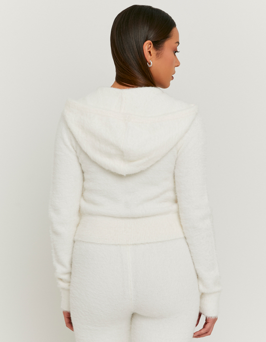 TALLY WEiJL, Cardigan en Maille Blanc avec Détail Graphique for Women