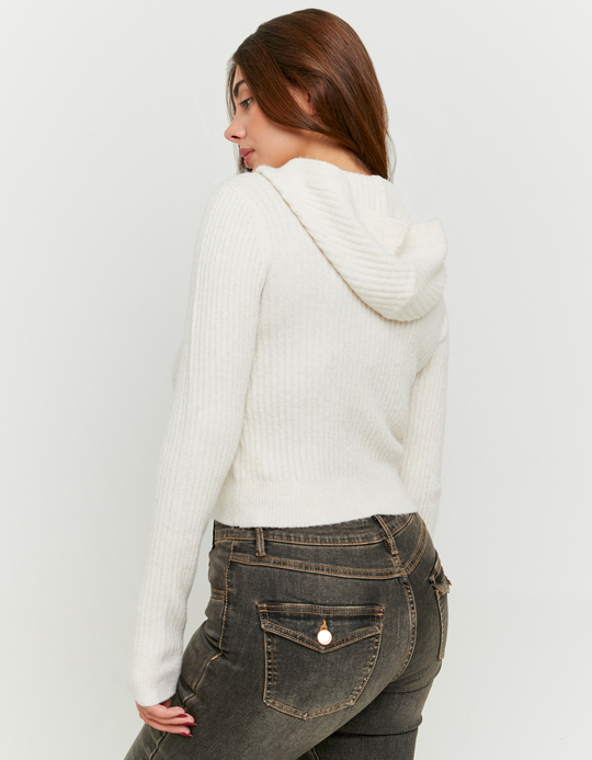 TALLY WEiJL, Beiger Zip Up Cardigan mit Kapuze for Women