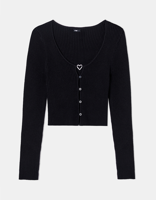 TALLY WEiJL, Schwarzes Top mit Knöpfen for Women