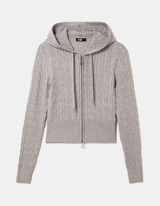 TALLY WEiJL, Cardigan Grigio con Zip for Women