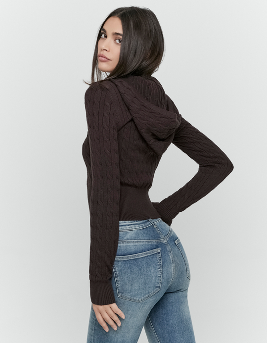 TALLY WEiJL, Brown Zip Up Cardigan for Women