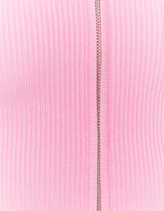 TALLY WEiJL, Pink Knitted Polo Neck Cardigan for Women