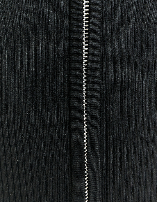TALLY WEiJL, Black Knitted Zip Up Top for Women