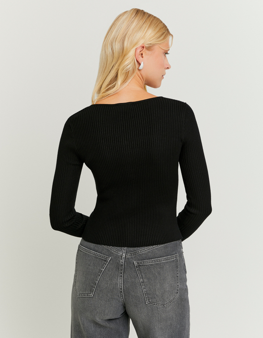 TALLY WEiJL, Cardigan Nero in Maglia for Women